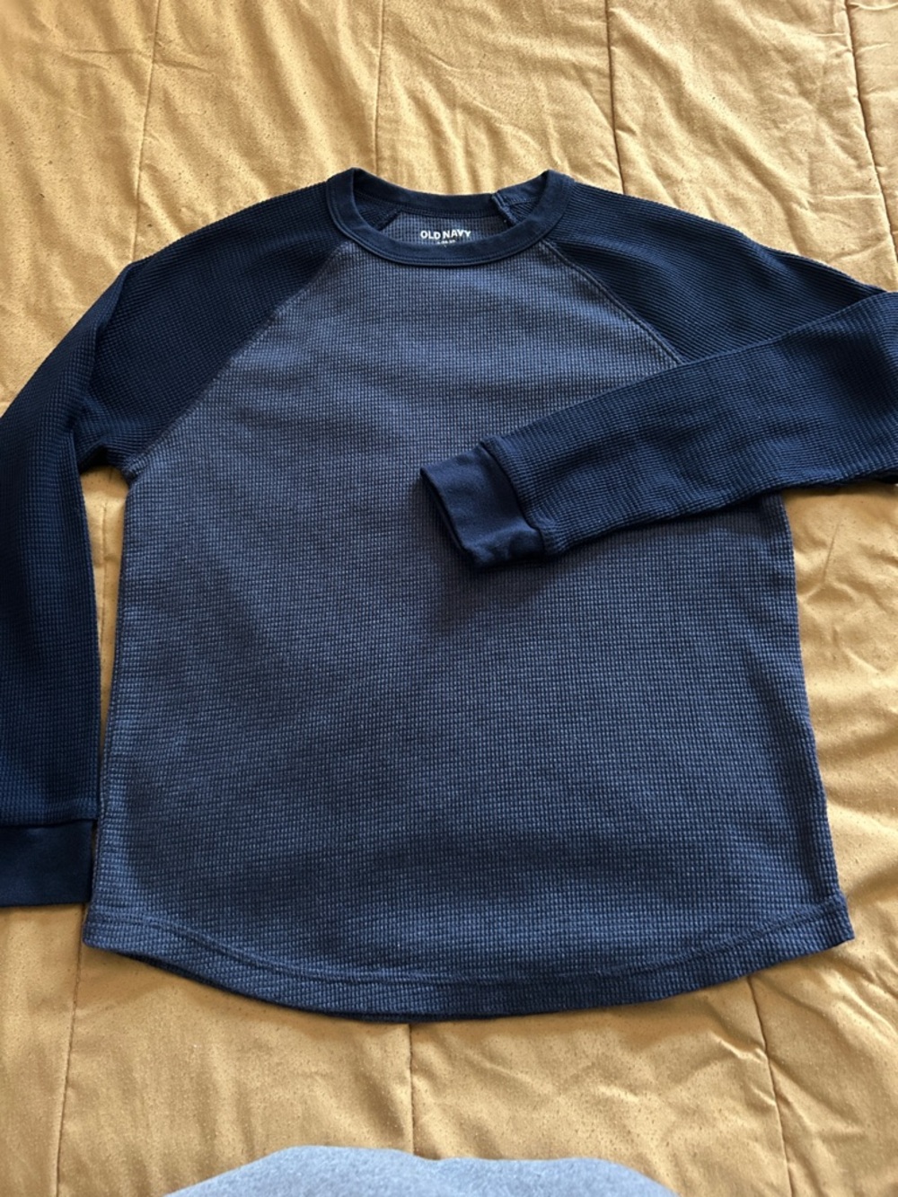 Boy’s Old Navy Navy Thermal Long Sleeve Raglan Shirt